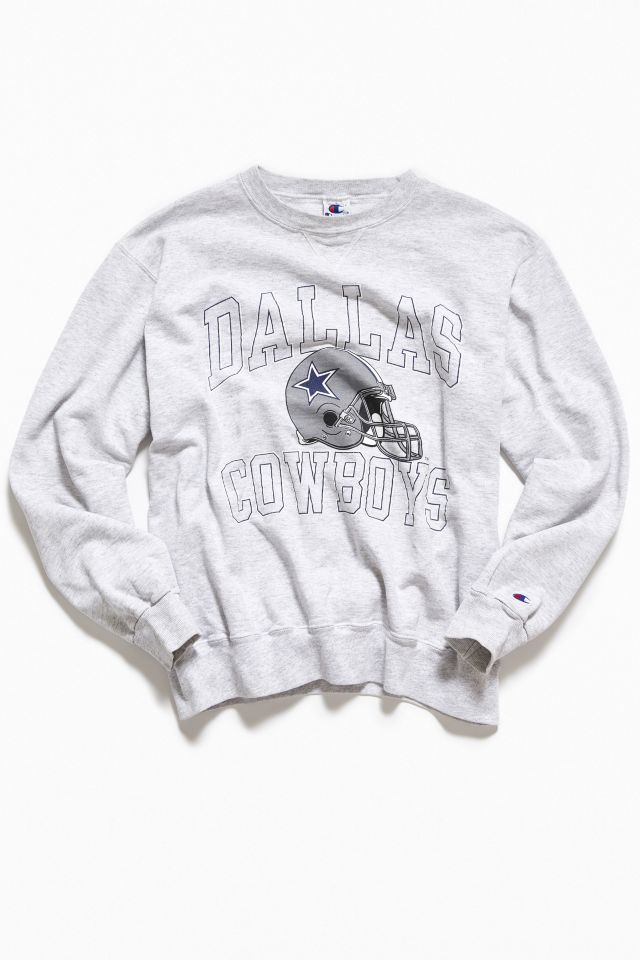 Vintage Champion Dallas Cowboys Helmet Crew-Neck Sweatshirt