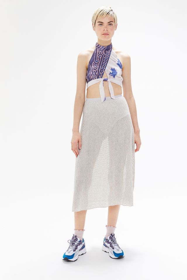 UO Asha Tie-Front Cropped Halter Top #2