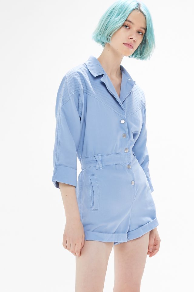 UO Irena Button-Front Coverall Romper