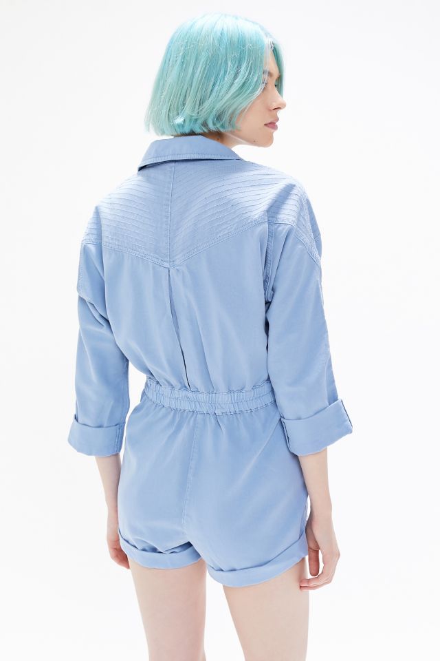 UO Irena Button-Front Coverall Romper #1