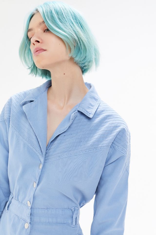 UO Irena Button-Front Coverall Romper #3
