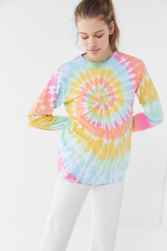 Vintage Pastel Tie-Dye Long Sleeve Tee #3