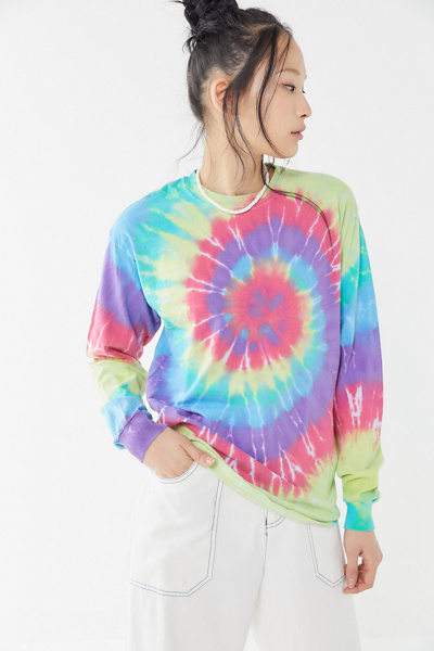 Vintage Multicolor Tie-Dye Long Sleeve 