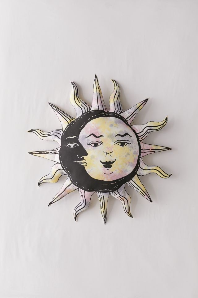 Sun + Moon Tie-Dye Throw Pillow #1