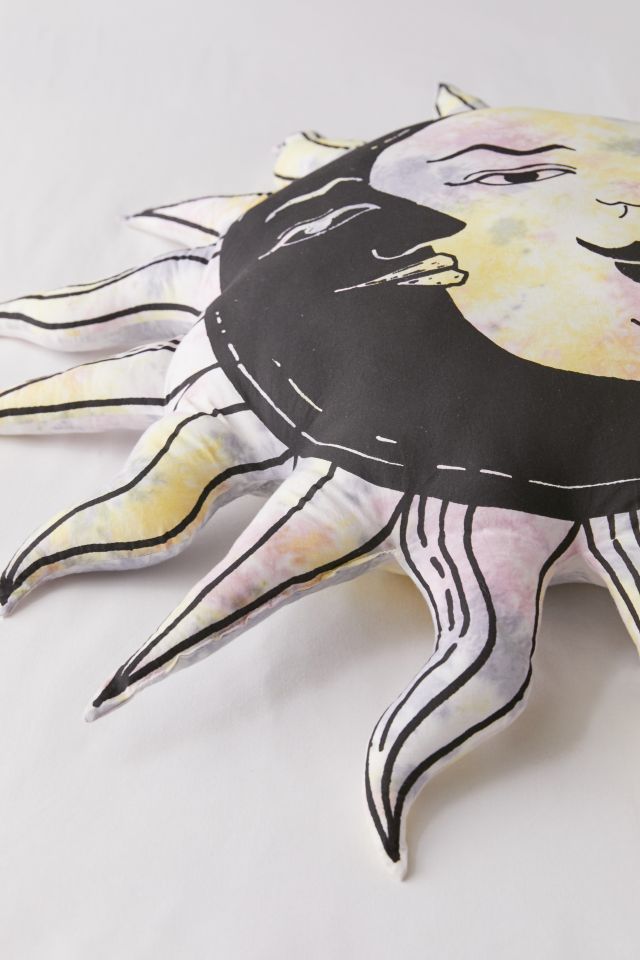 Sun + Moon Tie-Dye Throw Pillow #3