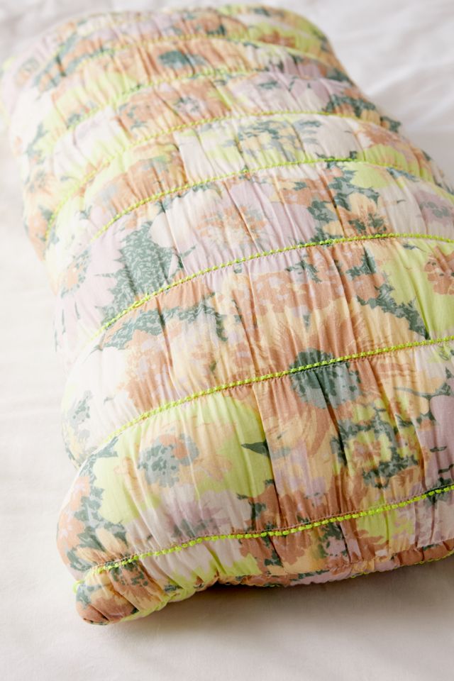 Ruby Quilted Floral Body Pillow #2
