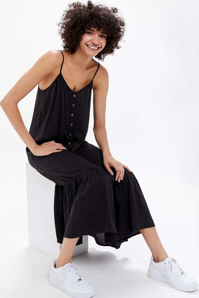 UO Button-Front Ruffle Maxi Dress #3