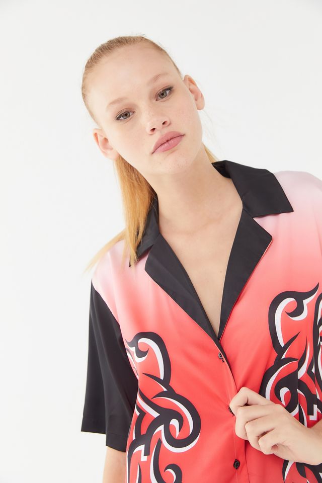 The Ragged Priest Oversized Satin Shirt Dress #3