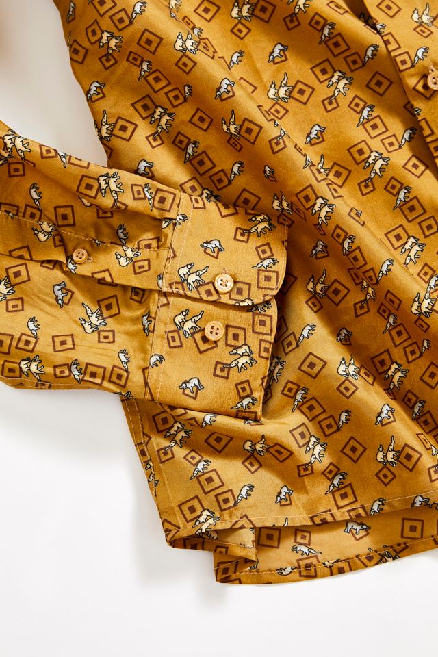 Chemise Hawaïenne Homme - INSFITY - Manches Courtes - Imprimé 3D - Jaune Jaune - Prêt-à-Porter