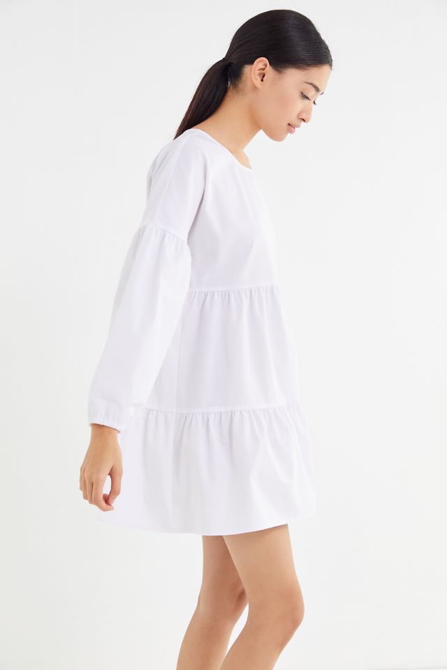 Urban Renewal Remnants Long Sleeve Tiered Poplin Mini Dress #1