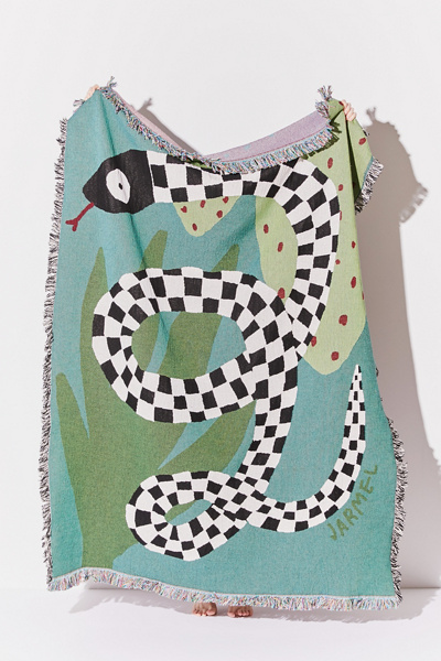 Urban Outfitters Jarmél 廃盤アートブランケット Jarmél By Jarmel UO Exclusive Snake Woven Throw Blanket | Urban