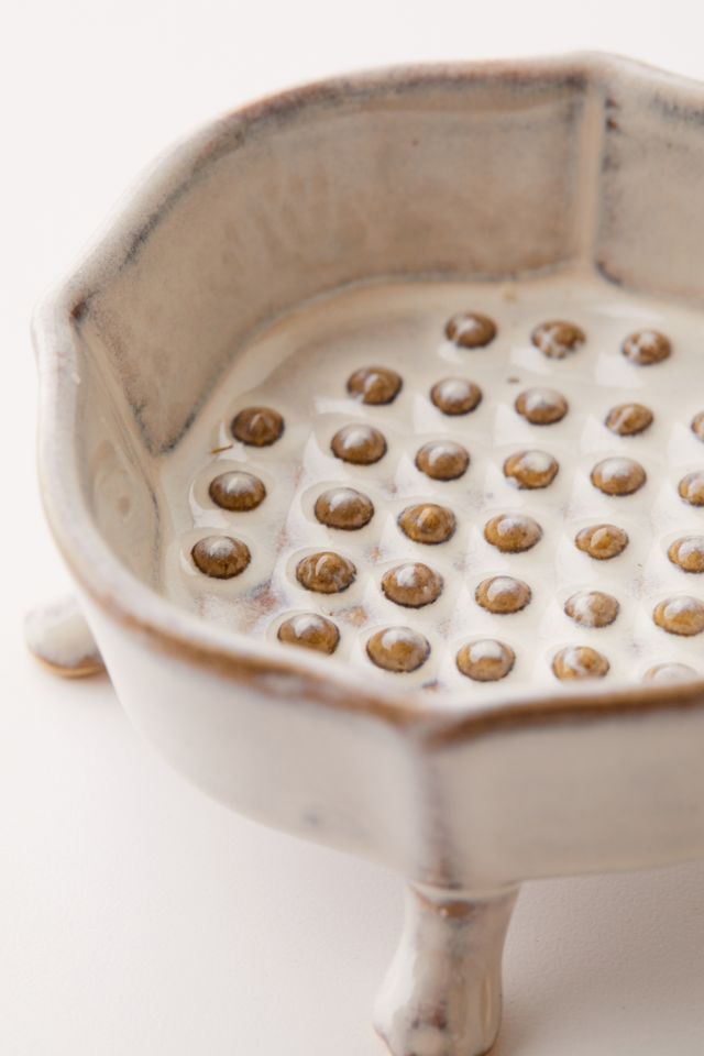 Footed Ceramic Soap Dish #1