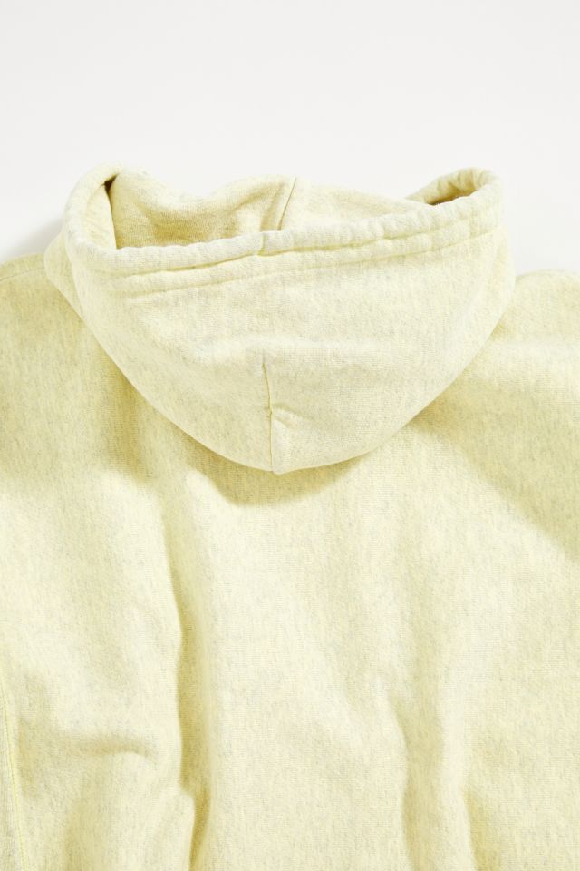 Vintage Champion Washed Yellow Hoodie Sweatshirt #4