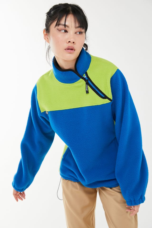 Stussy Drift Fleece Diagonal Half-Zip Sweatshirt | Urban Outfitters