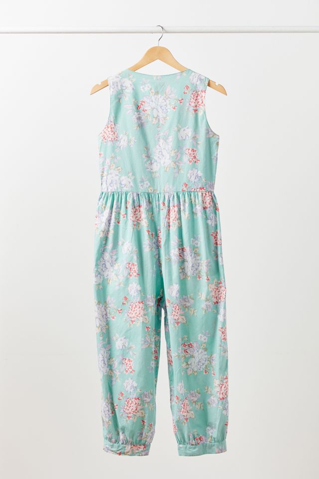 miminokoLAURA ASHLEY ローラアシュレイ Garrat Vintage Laura Ashley Mint Floral Jumpsuit | Urban Outfitters