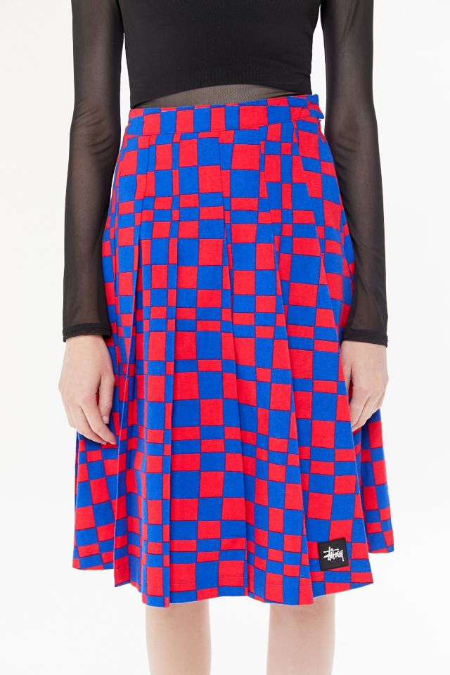 Stussy Checkered Pleated Skirt #1