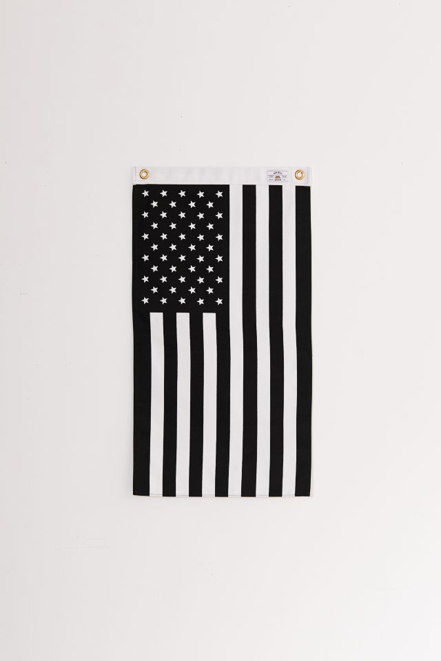 Black + White American Flag Tapestry #1