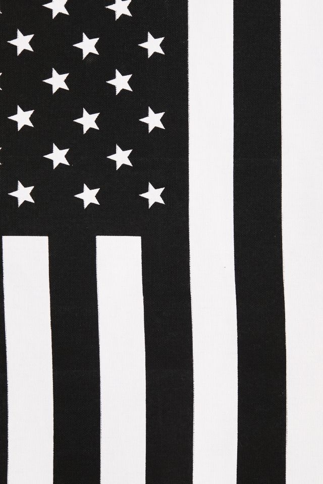 Black + White American Flag Tapestry #2