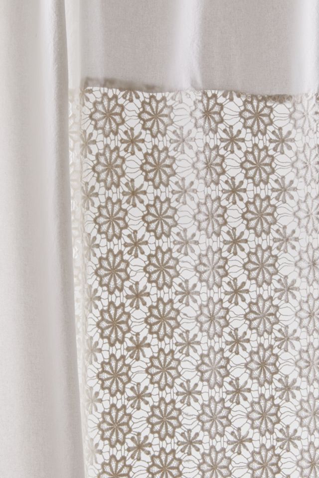 Winslow Crochet Inset Shower Curtain | Urban Outfitters