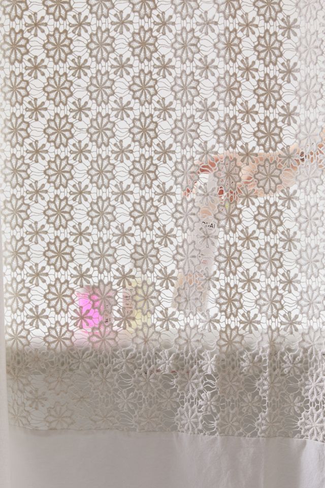Winslow Crochet Inset Shower Curtain | Urban Outfitters