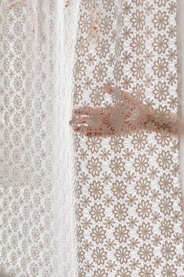 Winslow Crochet Inset Shower Curtain | Urban Outfitters