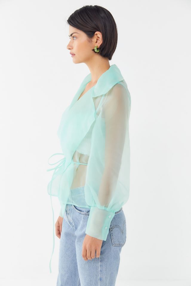 Simonett Asunto Sheer Organza Wrap Top #2