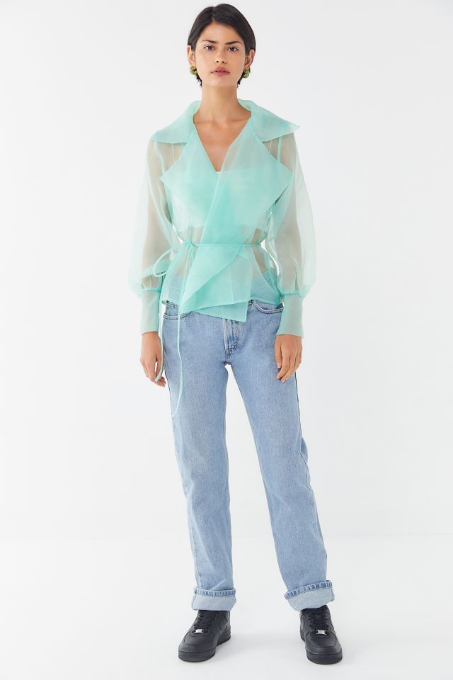 Simonett Asunto Sheer Organza Wrap Top #3