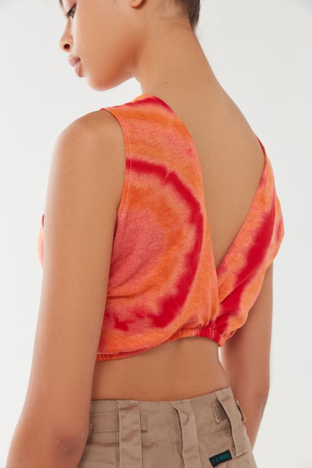 Urban Renewal Remade Tie-Dye Surplice Cropped Tank Top #2