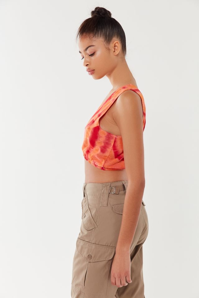 Urban Renewal Remade Tie-Dye Surplice Cropped Tank Top #3