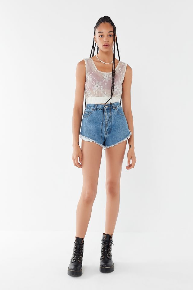 Urban Renewal Remade Cropped Lace Tank Top #3