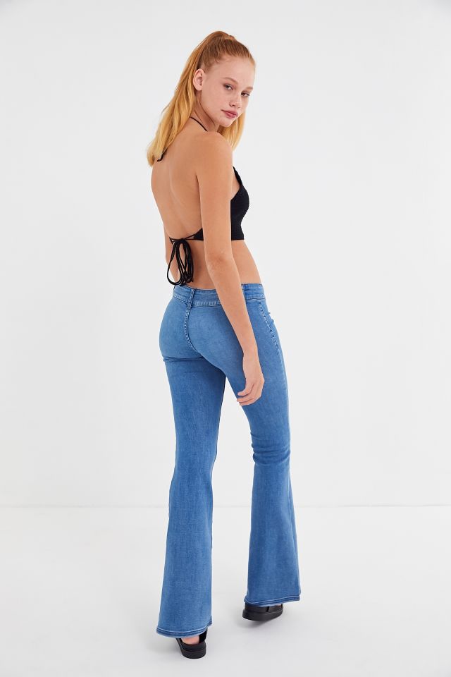 Low Rise Flare Jean Blue