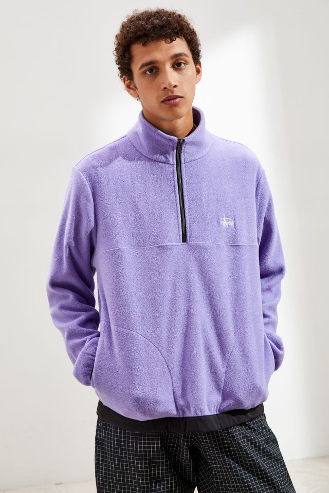 Stussy Basic Polar Fleece Half-Zip Sweatshirt