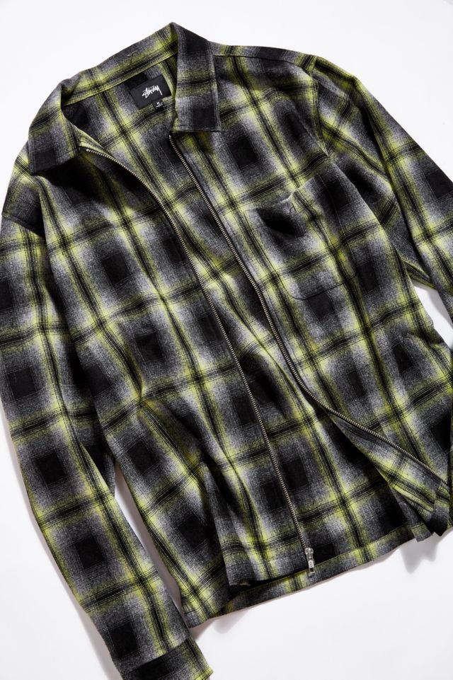 Stussy zip up online flannel