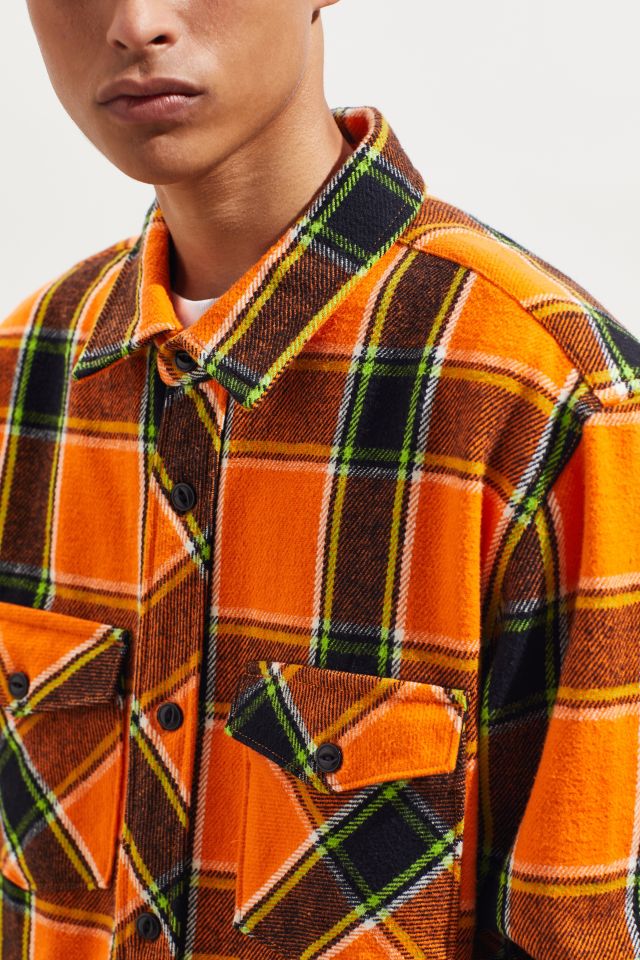 Stussy Ace Plaid Flannel Button-Down Shirt  #2