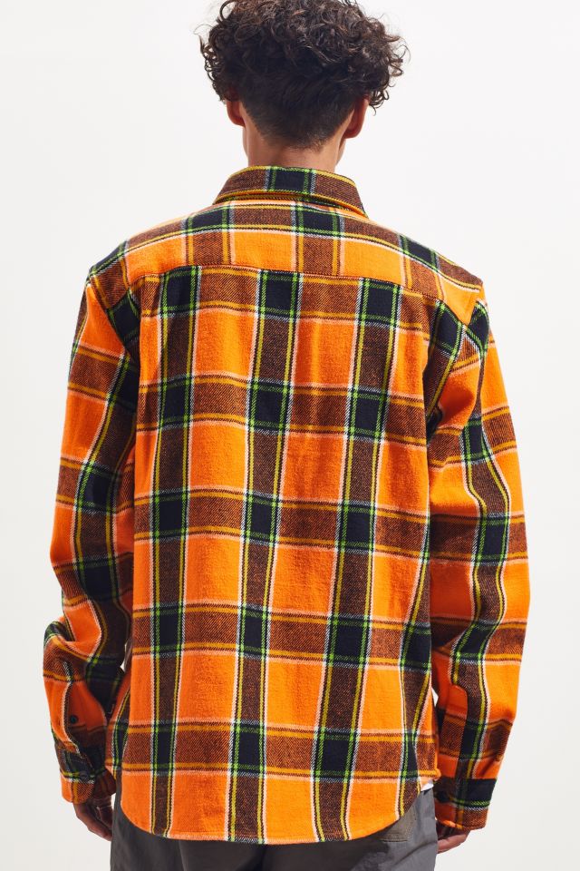Stussy Ace Plaid Flannel Button-Down Shirt  #4