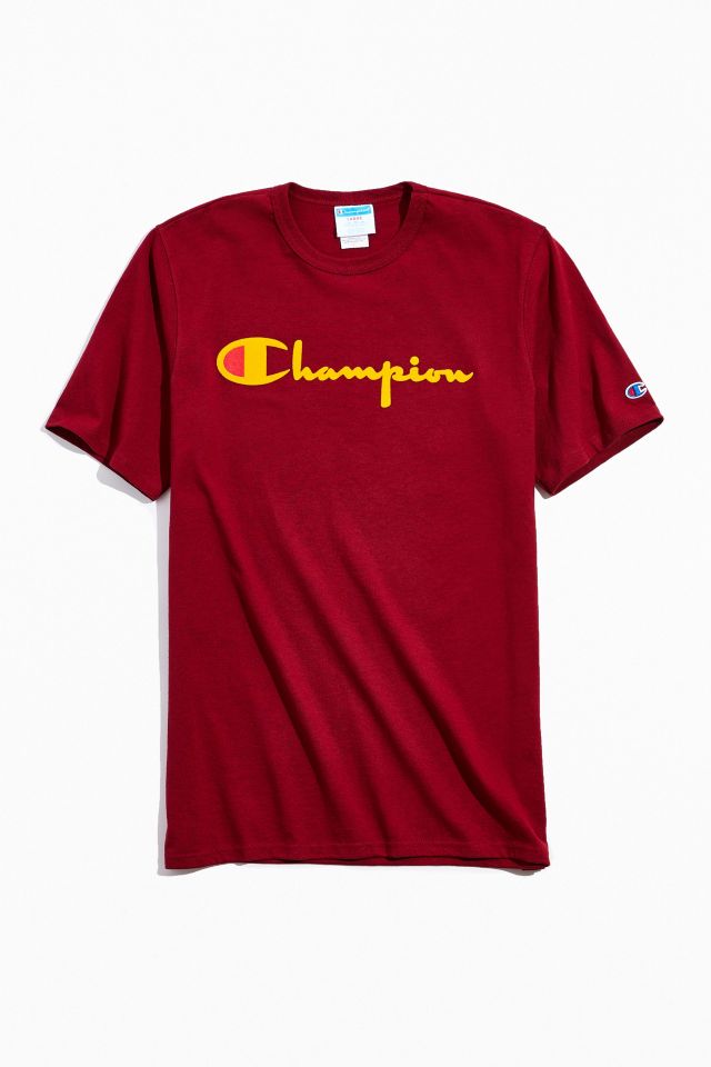 Champion Heritage Direct Flock Tee | Urban Outfitters
