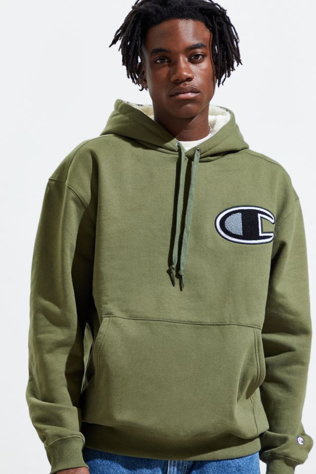 Champion super fleece sherpa lined sale cone hoodie