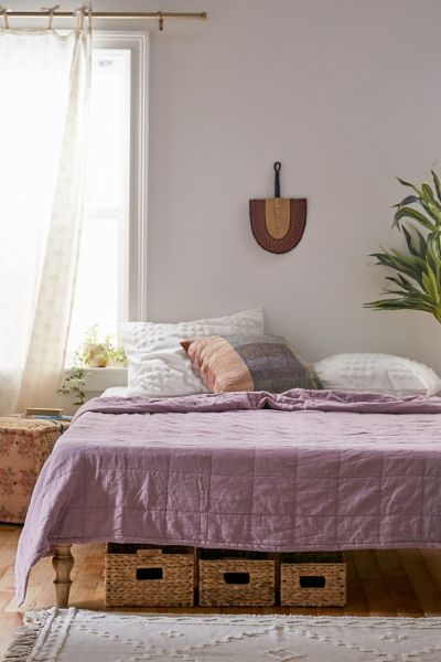 Urban Outfitters Washed Cotton Quilt In Lavender