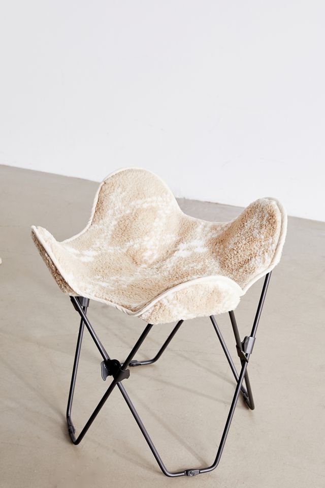 Printed Sherpa Butterfly Stool Cover | Urban Outfitters