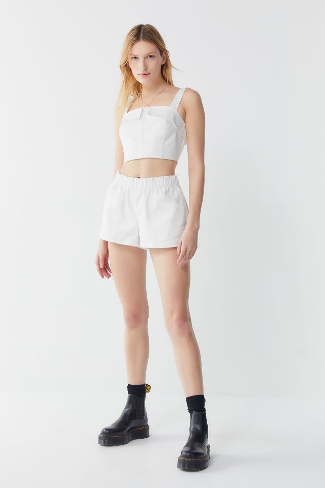 Urban Renewal Remnants White Denim Tank Top #3