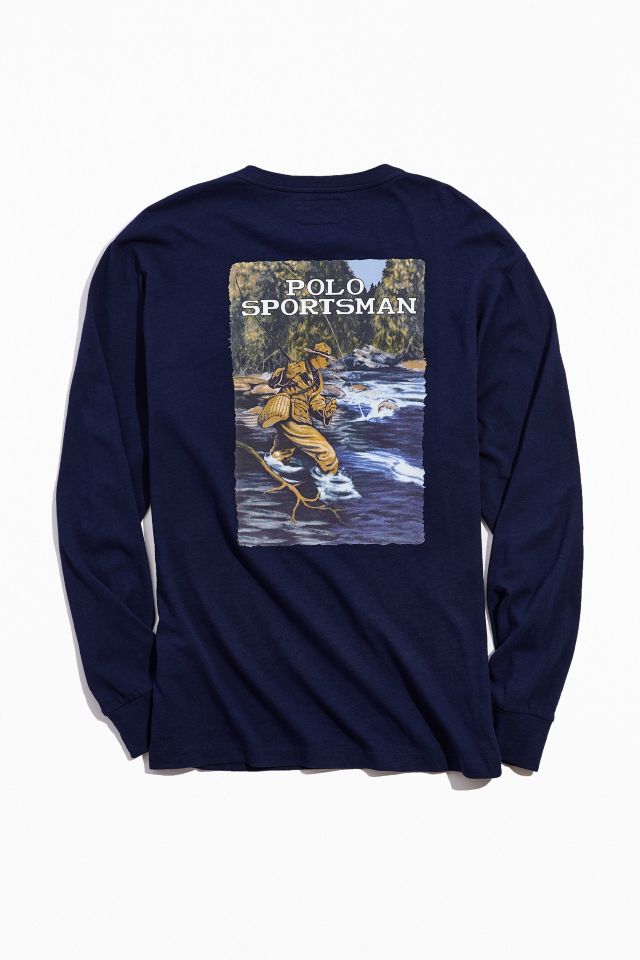 Polo Ralph Lauren Sportsman Patch Long Sleeve Tee | Urban Outfitters
