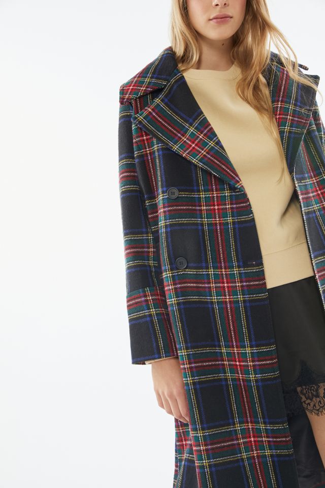 Avec Les Filles Plaid Double-Breasted Coat #4