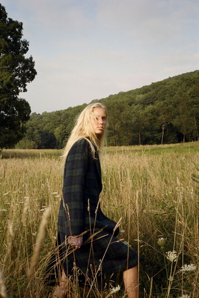 Avec Les Filles Plaid Wool Coat #1