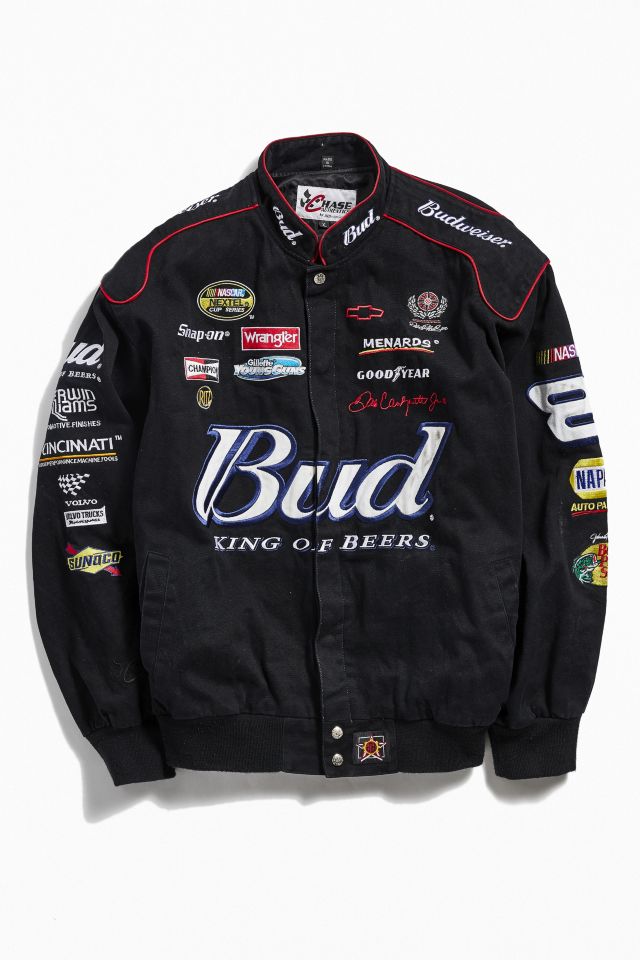 Vintage Black Budweiser Racing Jacket