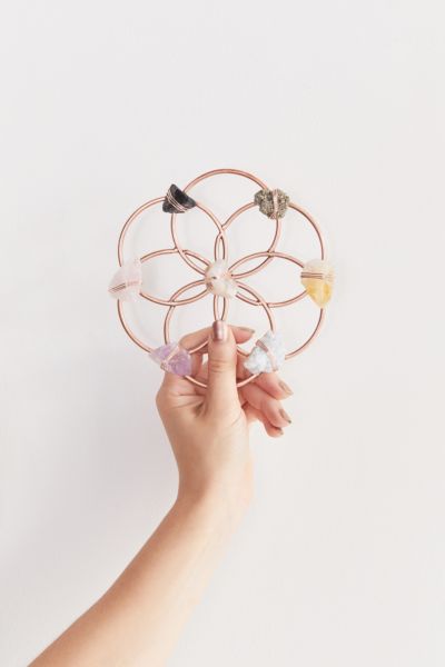 Ariana Ost Flower Crystal Grid Wall Hanging
