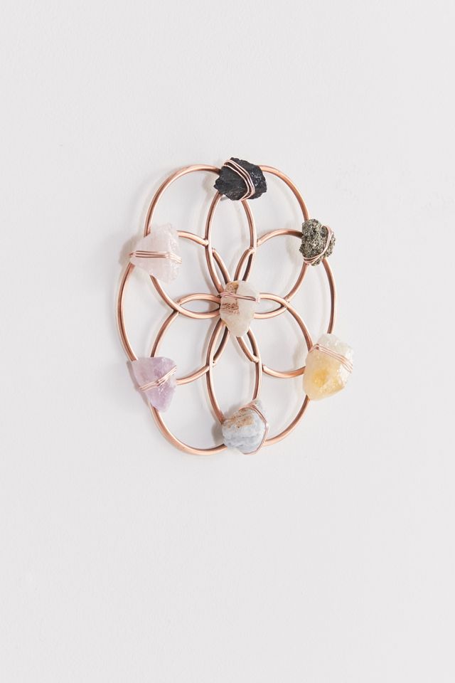 Ariana Ost Flower Crystal Grid Wall Hanging