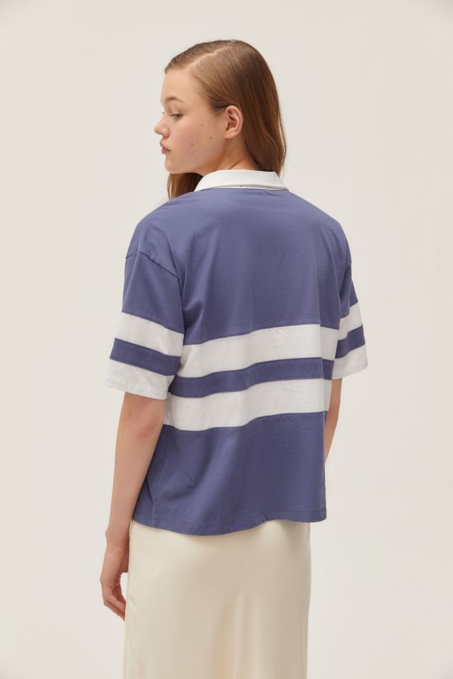 Truly Madly Deeply Oversized Striped Polo Shirt #1