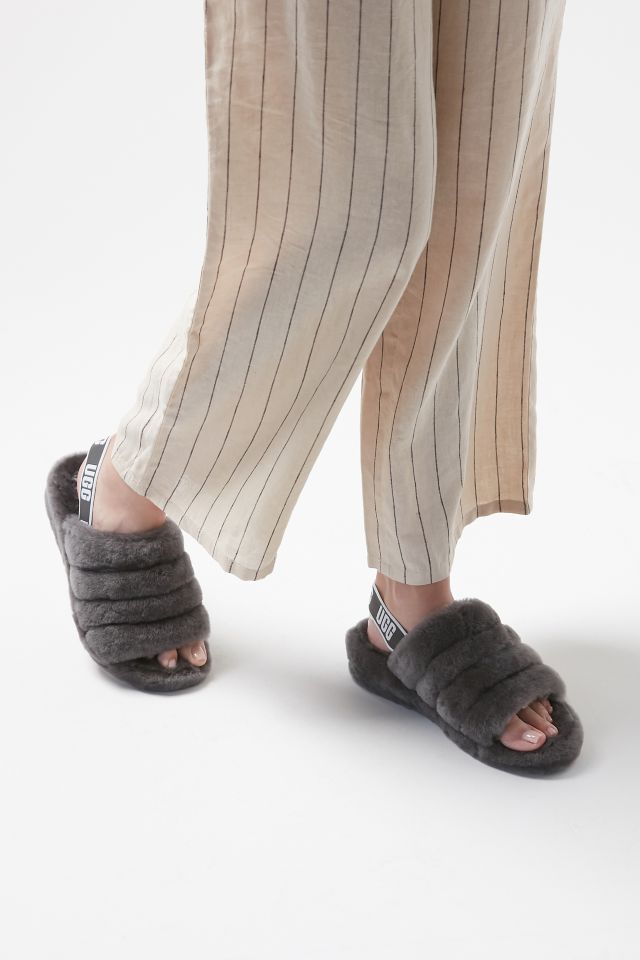 Ugg fluff shop yeah slide grey