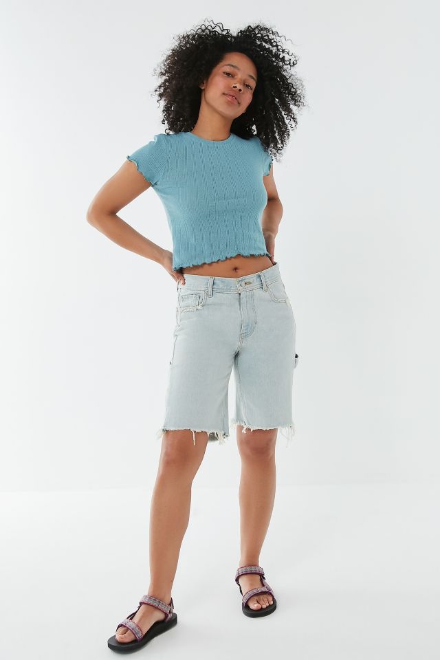 UO Pointelle Lettuce-Edge Baby Tee #3