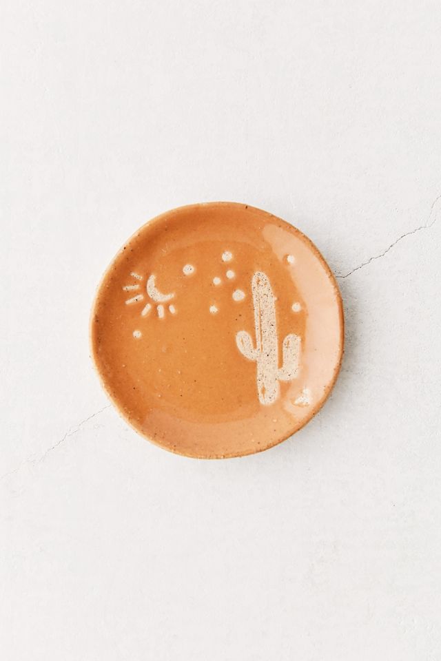Mini Ceramic Cactus Trinket Dish #1